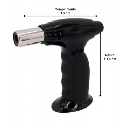 Maçarico Culinário 13cm Por 13,5cm Cookfire Cor Preta